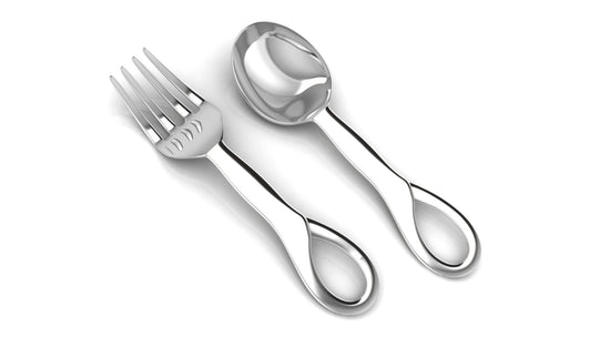 Sterling Silver Baby Spoon & Fork Set - Sophie