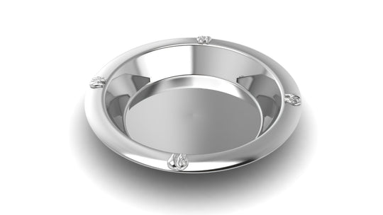 Sterling Silver Plate for Baby and Child - Little Elephants