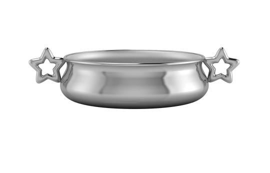 Silver Plated Gift Set for Baby - Hamper with Star Bowl, Cup and Spoon