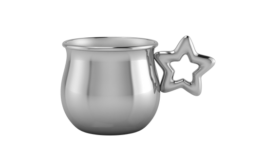 Silver Plated Gift Set for Baby - Hamper with Star Bowl, Cup and Spoon