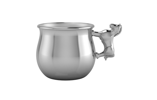 Silver Plated Gift Set for Baby - Hamper with Horse Bowl, Cup and Spoon