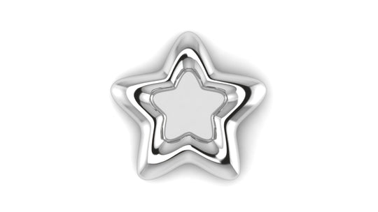 Silver Plated Gift Set for Baby - Hamper with Star Rattle and Spoon