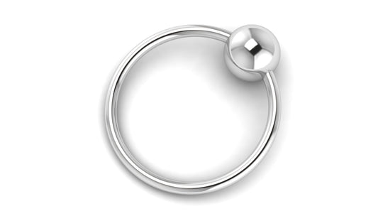 Silver Gift Set for Baby - Hamper with Amoeba Baby Cuff Bracelet and Single Ring Teether/Rattle