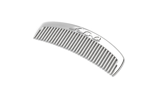 Silver Gift Set for Baby - Hamper with Elephant Stick Rattle, ABC Comb & Heart Bookmark