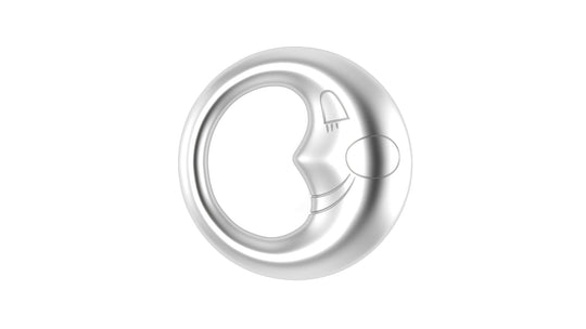 Silver Moon Baby Rattle