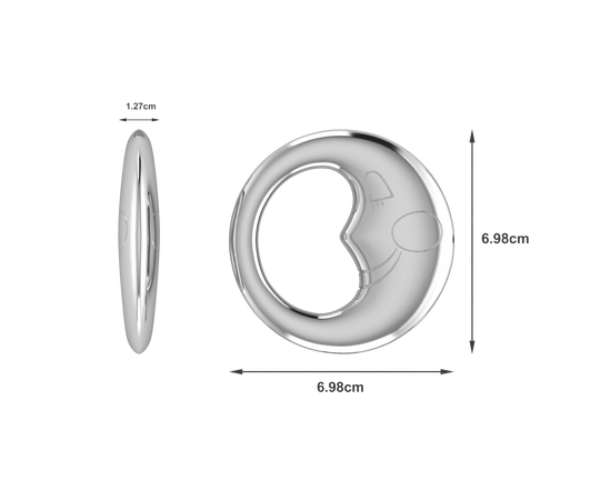 Silver Moon Baby Rattle
