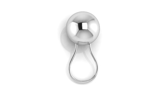 Silver Ball Baby Rattle