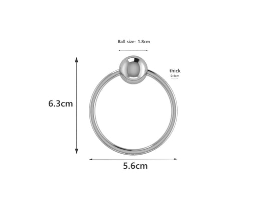Silver Single Ring Teether Baby Rattle