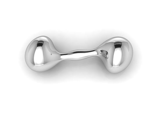 Silver New Generation Dumbbell Rattle