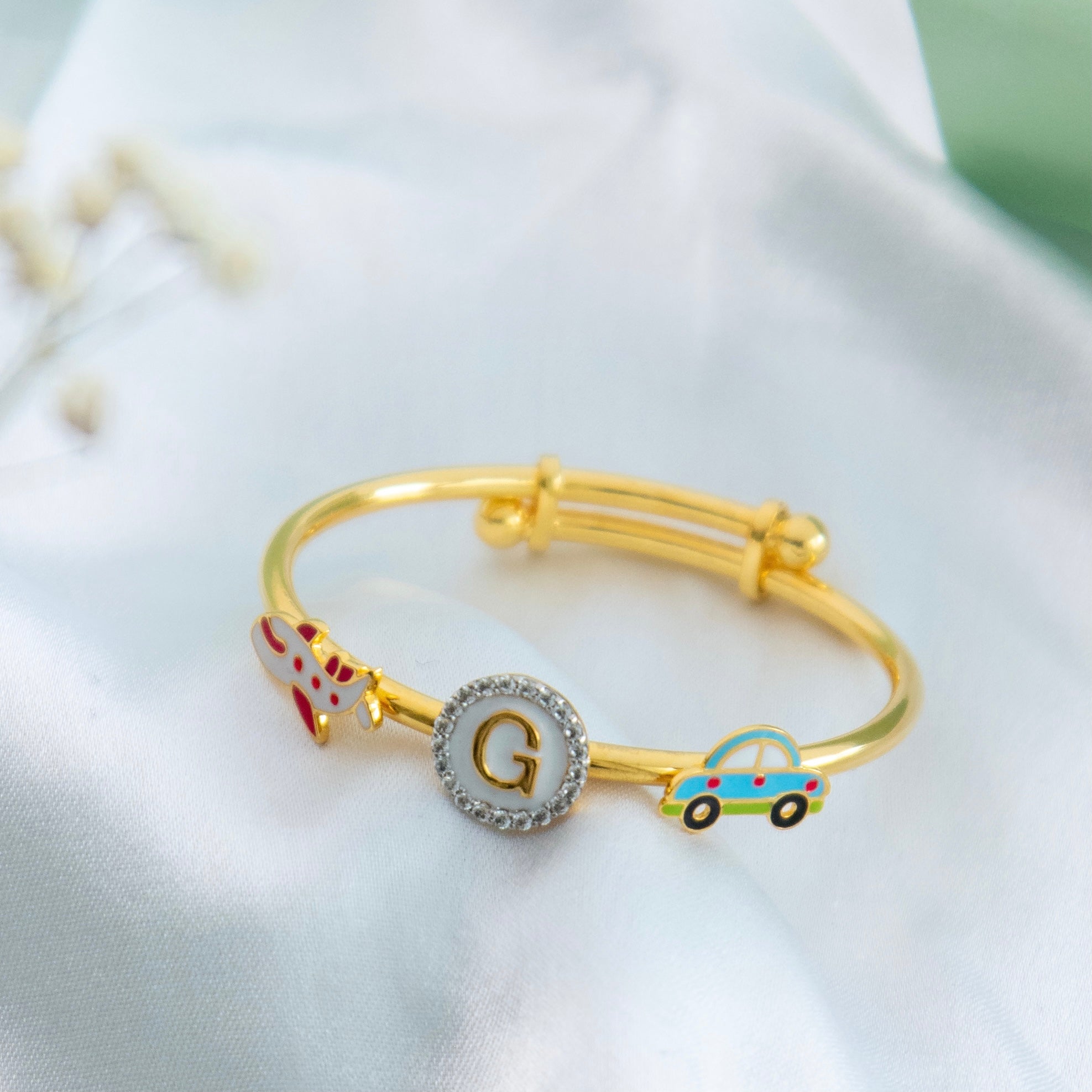 Transport Silver Adjustable Bangle for babies and kids — BIS Hallmarked 925 silver, by Rajasi Jindal