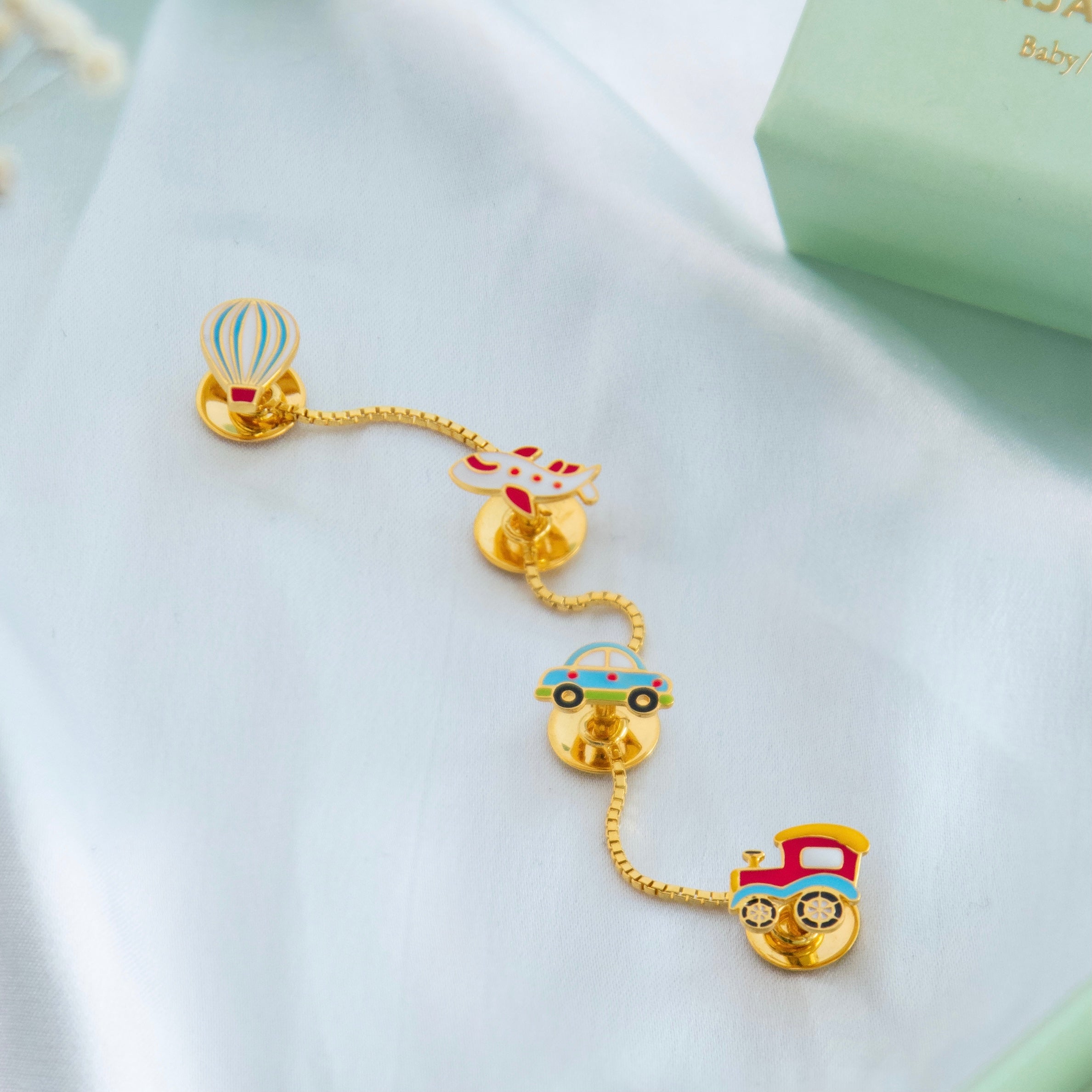 Travel Collection Cufflinks and Kurta Buttons for kids — by Rajasi Jindal