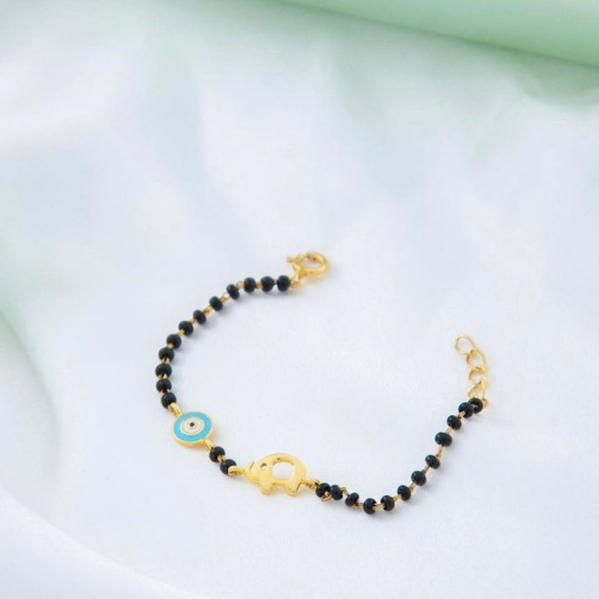 Elephant Evil Eye Gold Nazariya for babies — BIS Hallmarked gold evil eye, by Rajasi Jindal