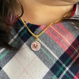 Pink Initial Pendant