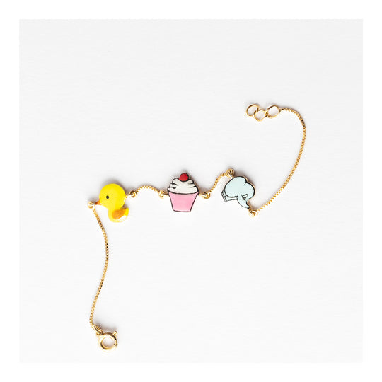3 Motif Gold Bracelet