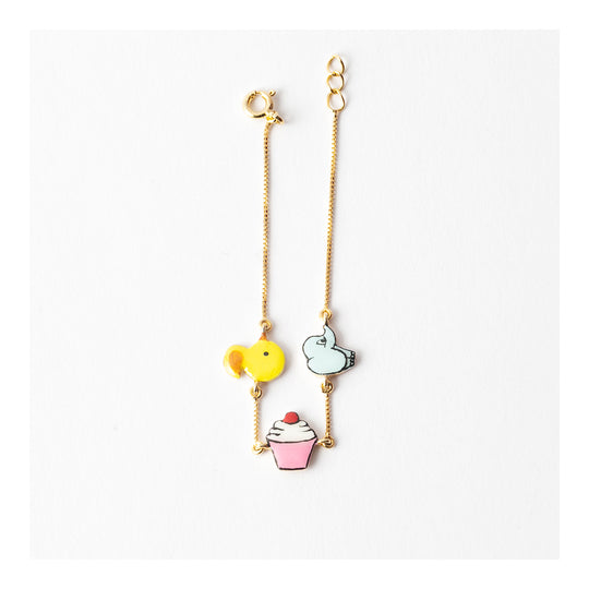 3 Motif Gold Bracelet