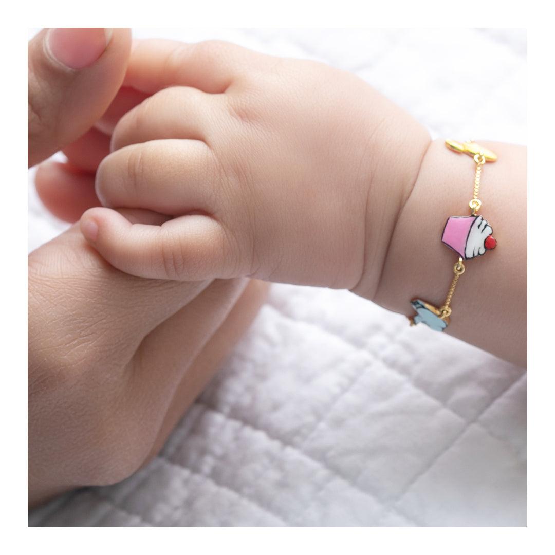 3 Motif Silver Bracelet (Duck/Cupcake/Jumbo)