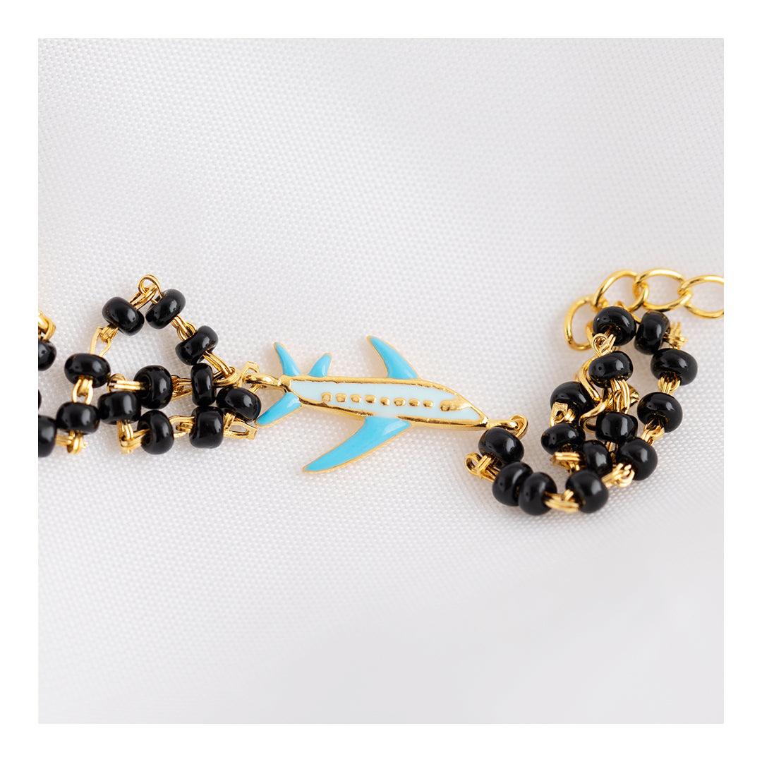 Aeroplane Nazariya for babies — BIS Hallmarked evil eye nazariya, by Rajasi Jindal