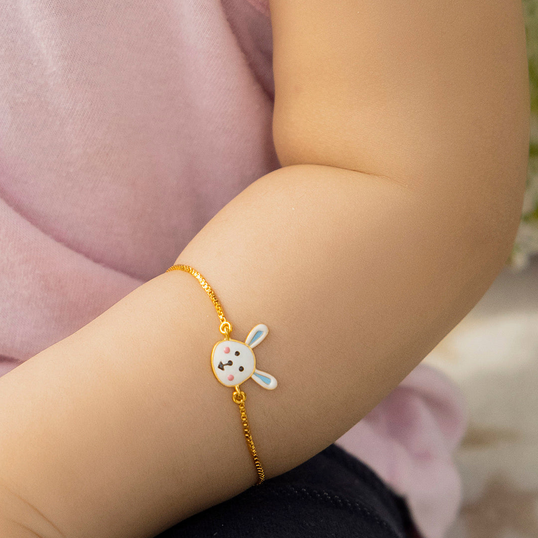 Being Blue Bunny Silver Bracelet for babies and kids — BIS Hallmarked 925 silver, by Rajasi Jindal