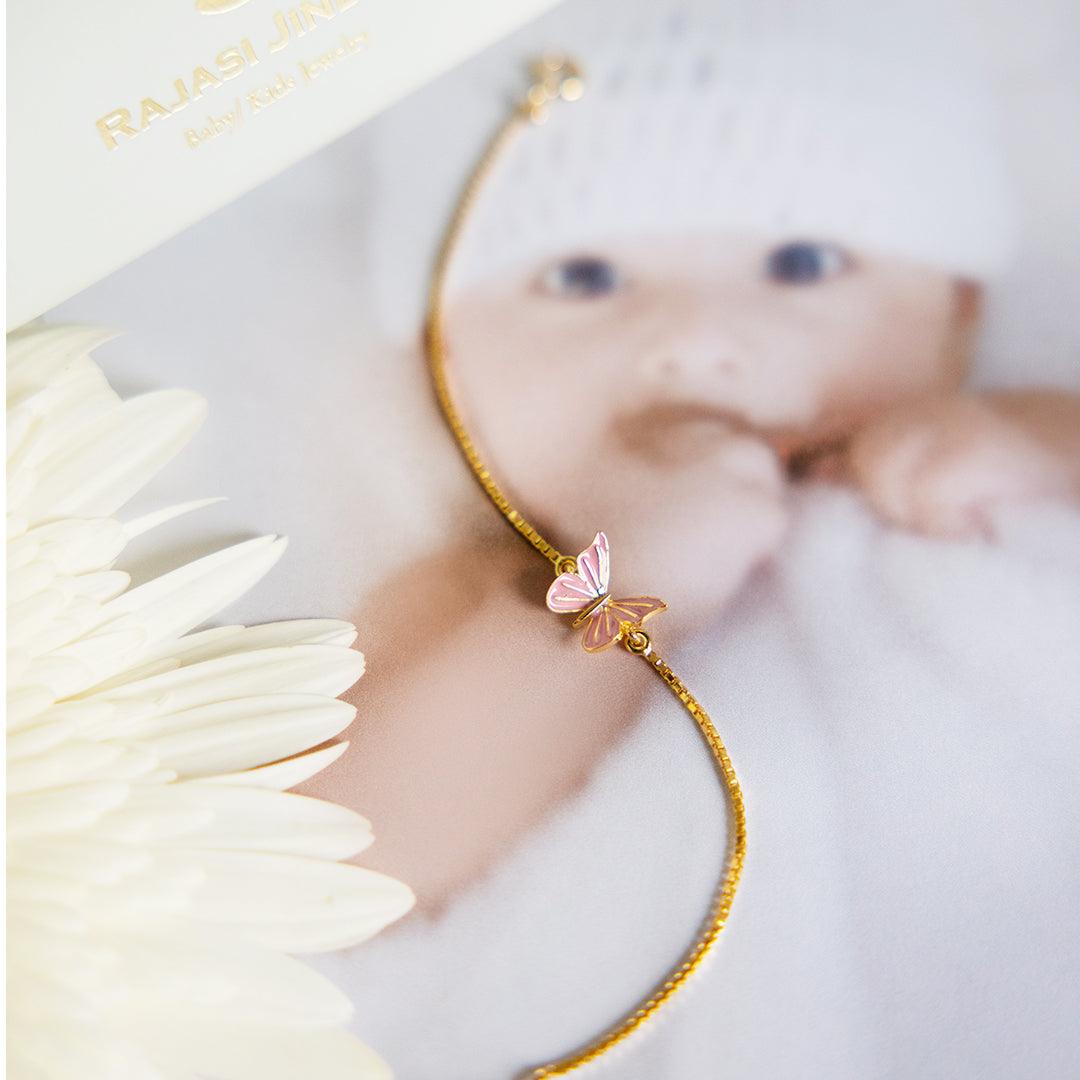 Butterfly Silver Bracelet for babies and kids — BIS Hallmarked 925 silver, by Rajasi Jindal