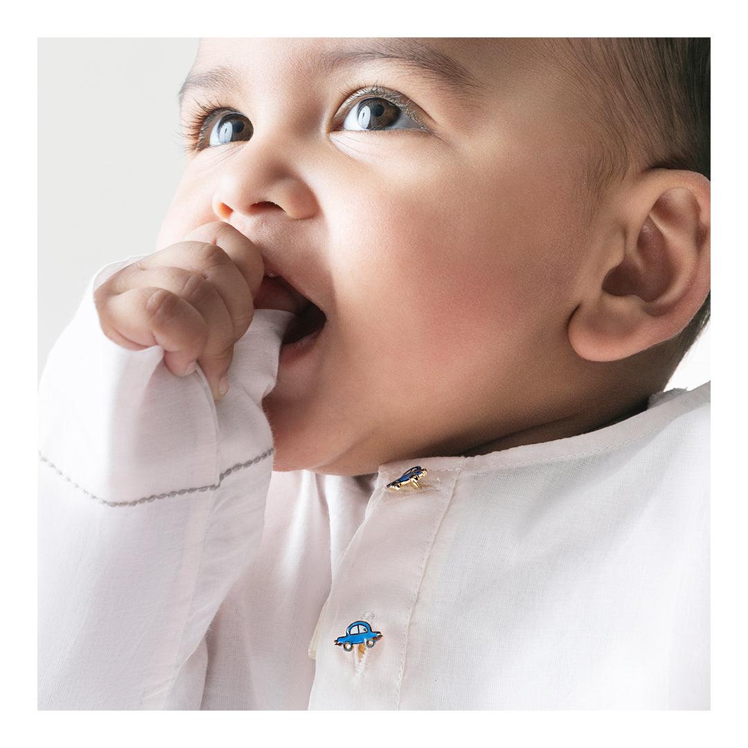 Car Cufflinks and Kurta Buttons for kids — BIS Hallmarked, by Rajasi Jindal