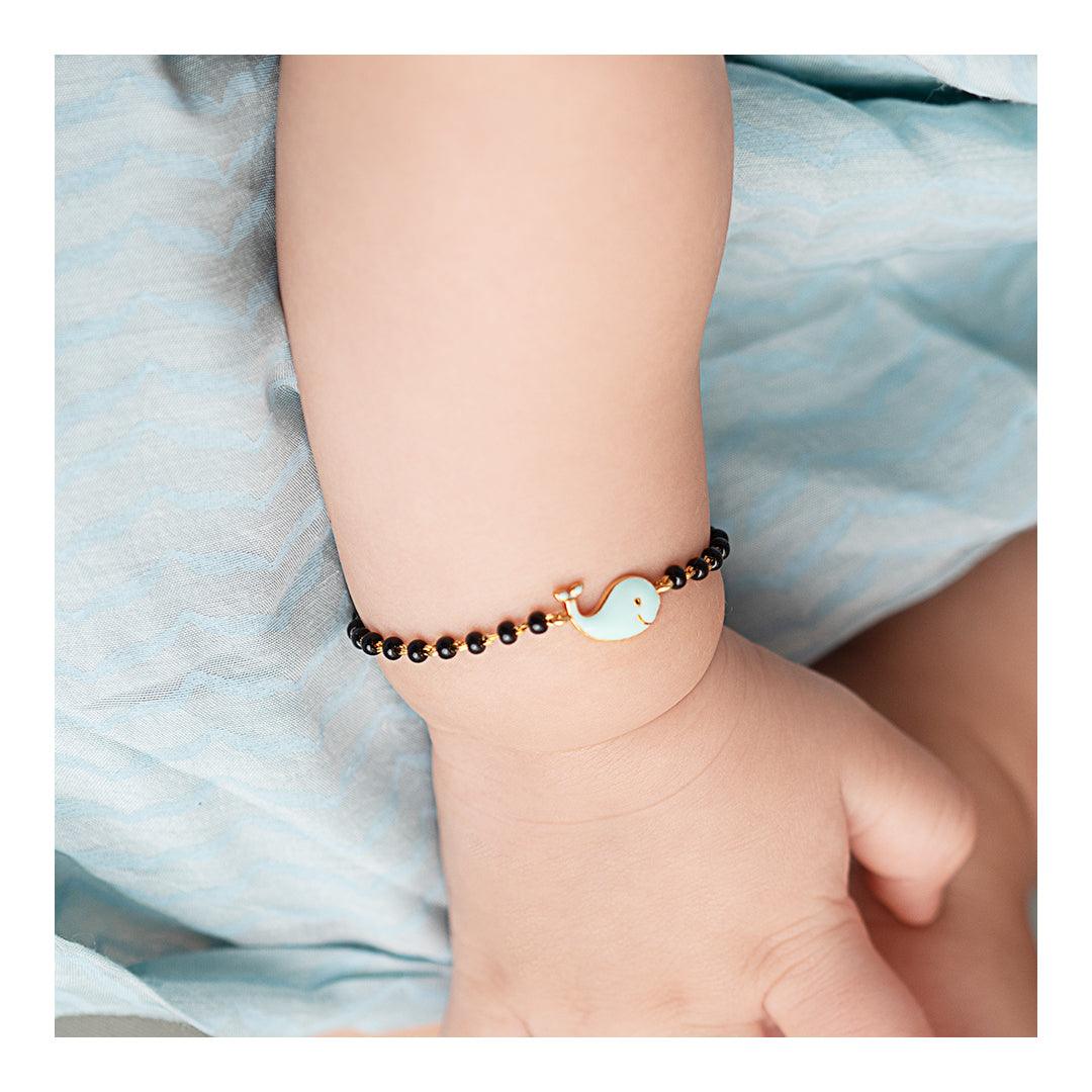 Destiny the Dolphin Nazariya for babies — BIS Hallmarked evil eye, by Rajasi Jindal