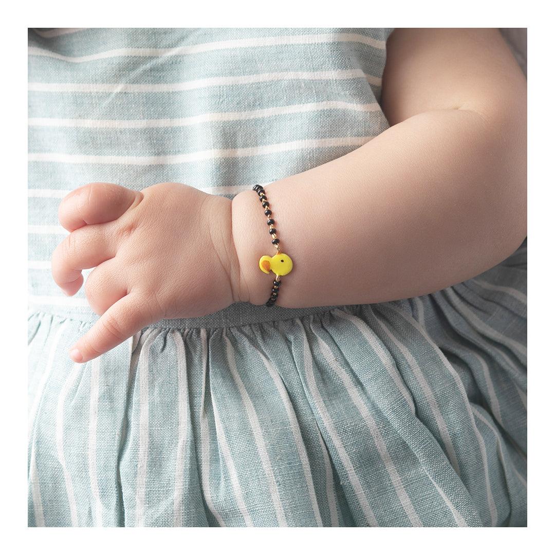 Duck Gold Nazariya for babies — BIS Hallmarked gold evil eye, by Rajasi Jindal