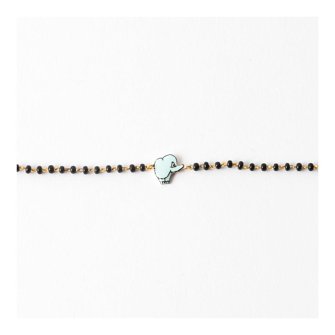 Elephant Gold Nazariya for babies — BIS Hallmarked gold evil eye, by Rajasi Jindal