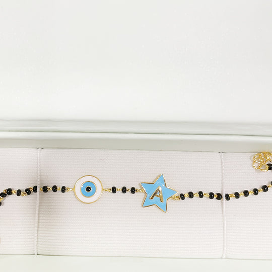 Evil Eye Initial motif Gold Nazariya