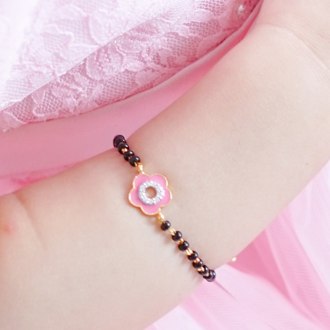 Sweet Pea Flower Nazariya for babies — BIS Hallmarked evil eye nazariya, by Rajasi Jindal