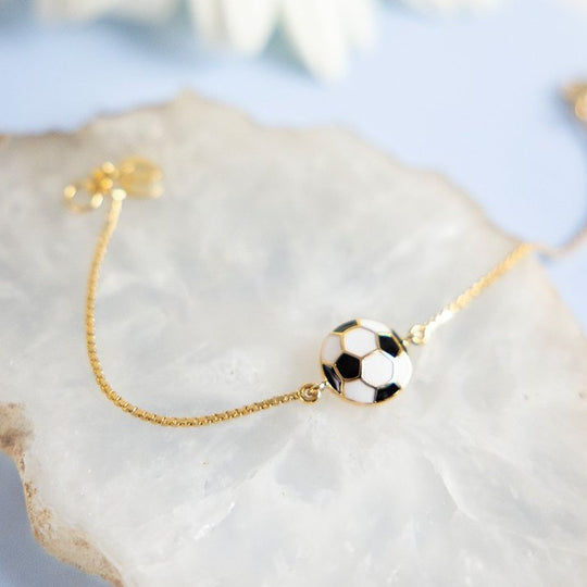 Football Silver Bracelet