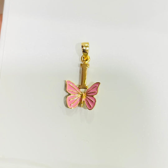 Butterfly Initial Pendant