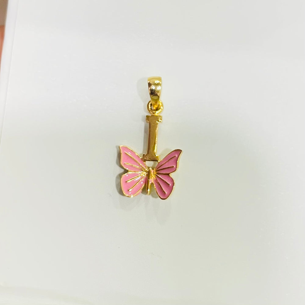 Butterfly Initial Pendant