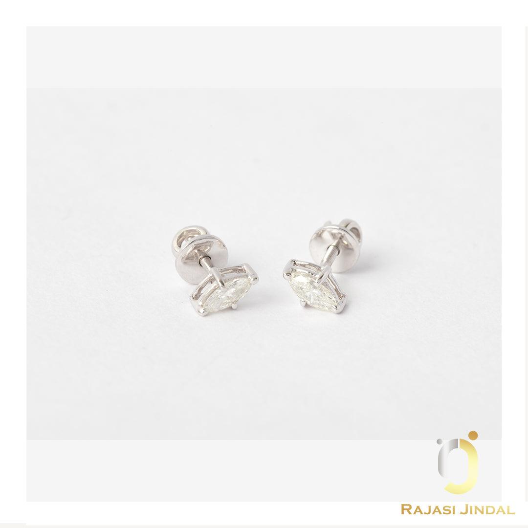 Marquise Diamond Earrings for babies and kids — BIS Hallmarked, by Rajasi Jindal