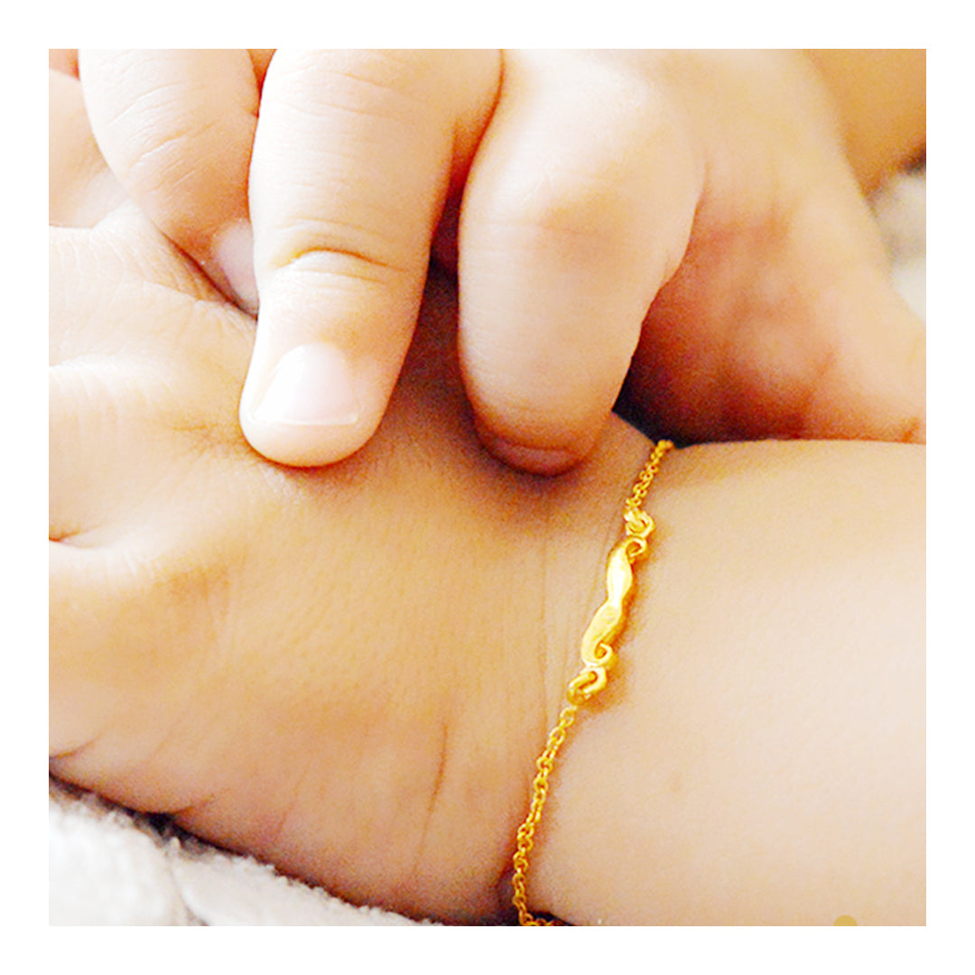 Moustache Gold Bracelet