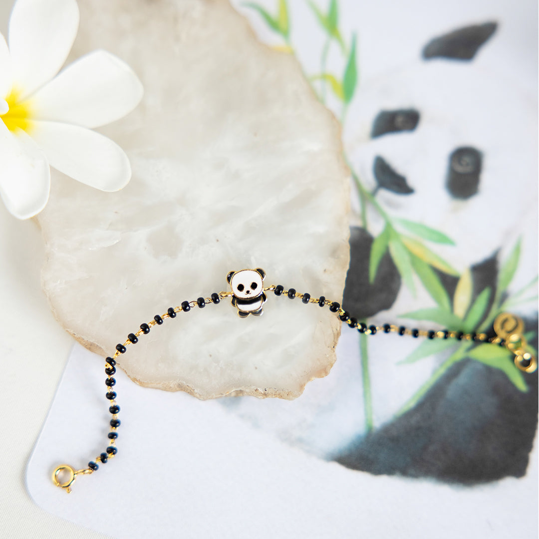Hey Panda Gold Nazariya for babies — BIS Hallmarked gold evil eye, by Rajasi Jindal