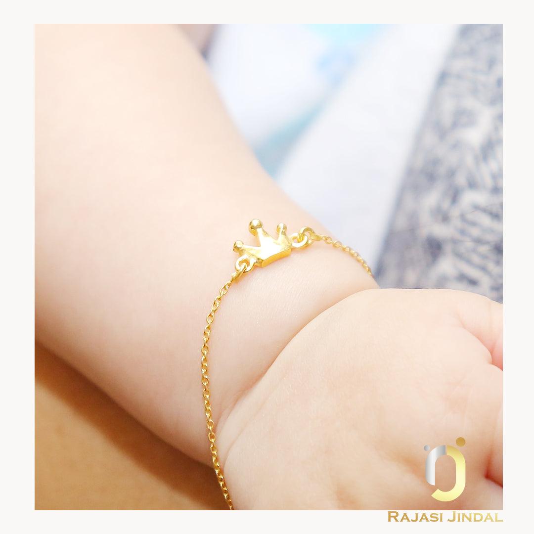 Crown Silver Bracelet for babies and kids — BIS Hallmarked 925 silver, by Rajasi Jindal