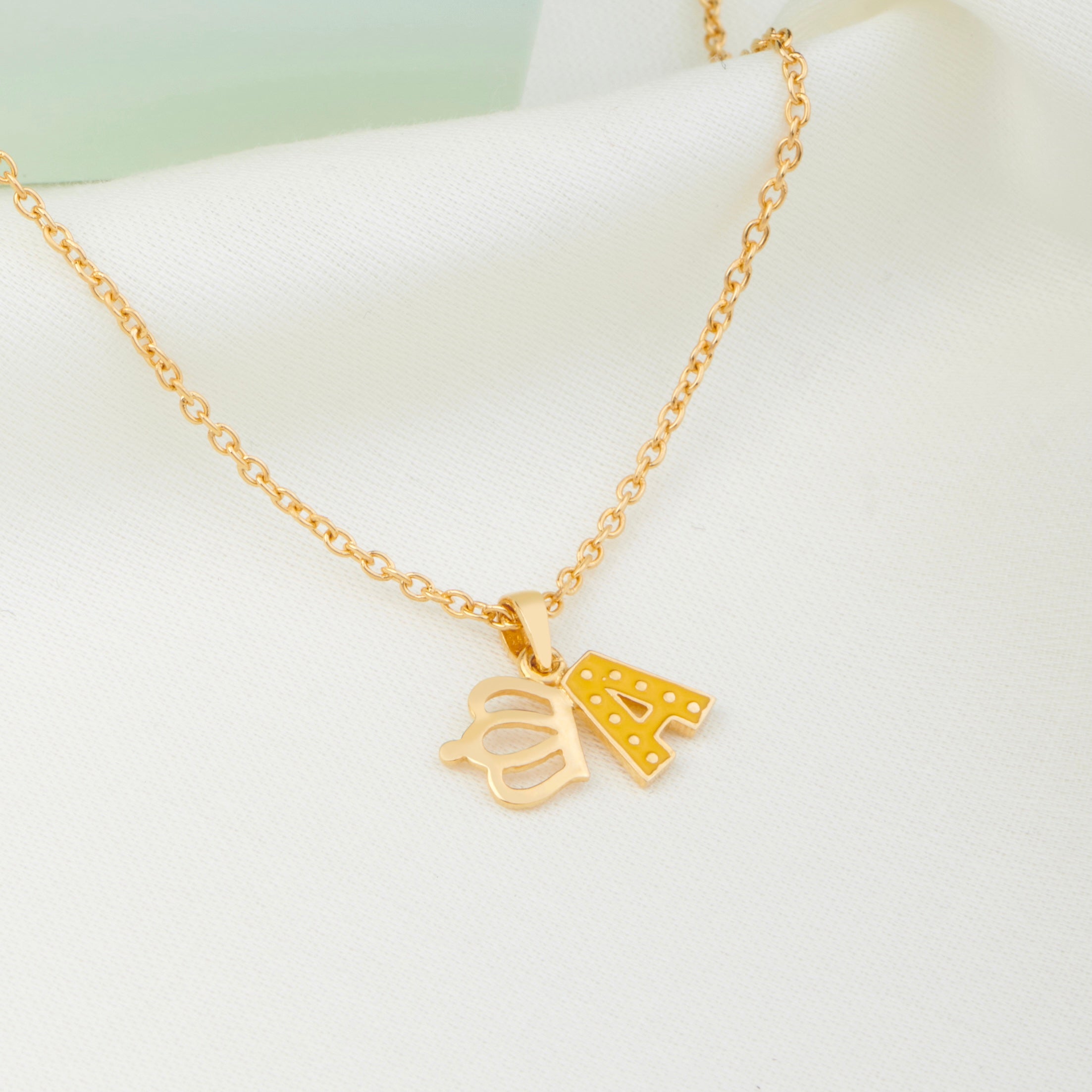 Crown Initial Pendant for kids — BIS Hallmarked, by Rajasi Jindal