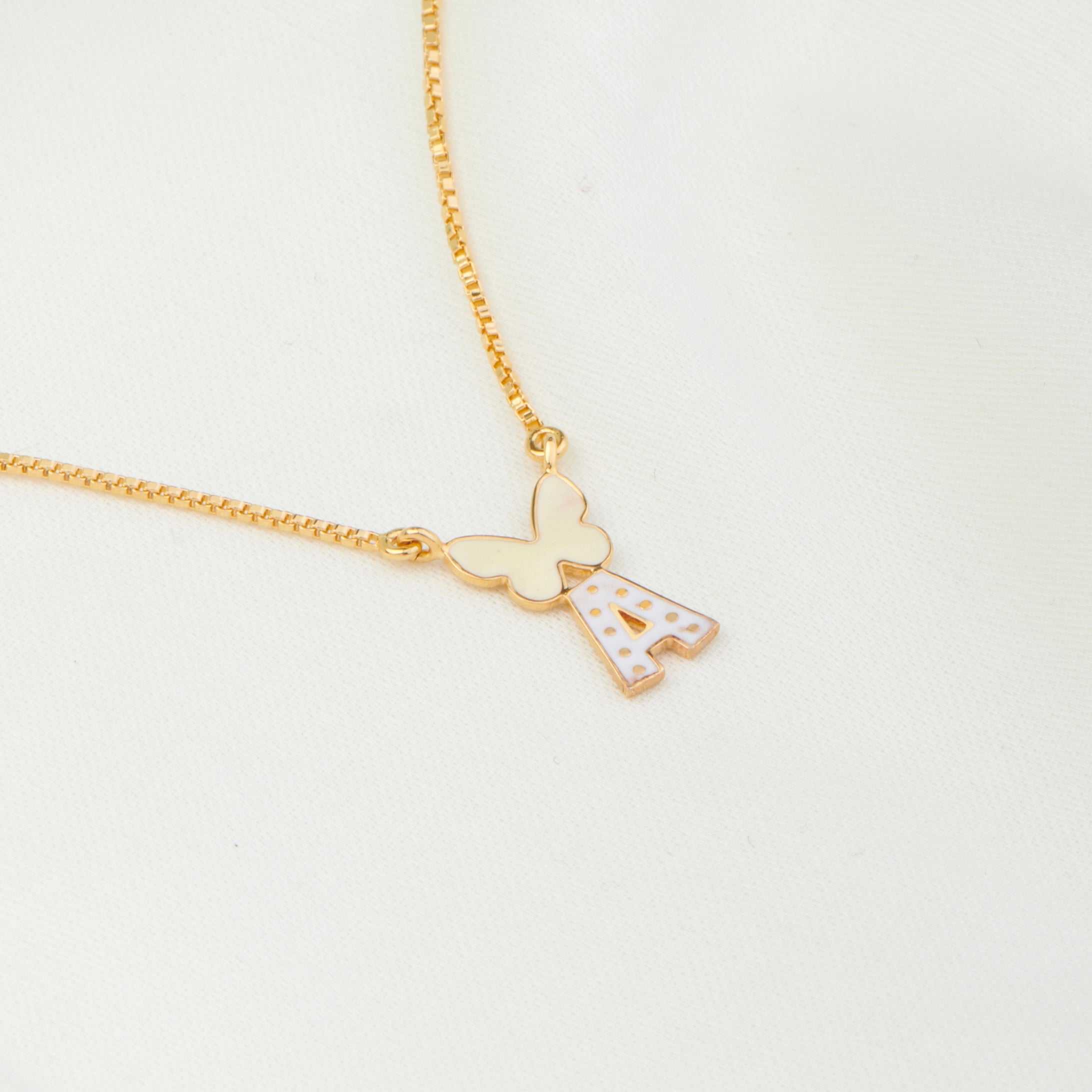 Butterfly Initial Pendant for kids — BIS Hallmarked, by Rajasi Jindal