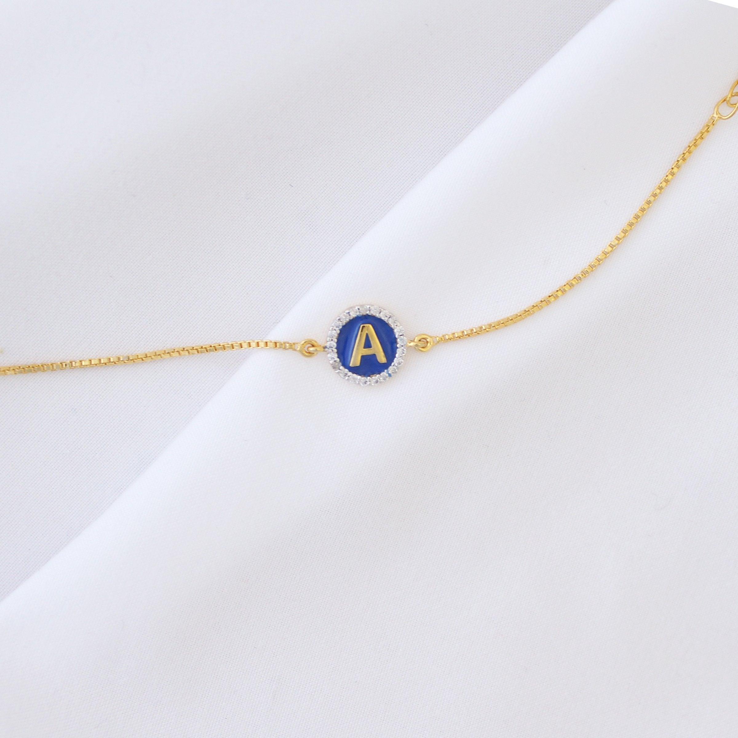 Initial Blue Silver Bracelet for babies and kids — BIS Hallmarked 925 silver, by Rajasi Jindal