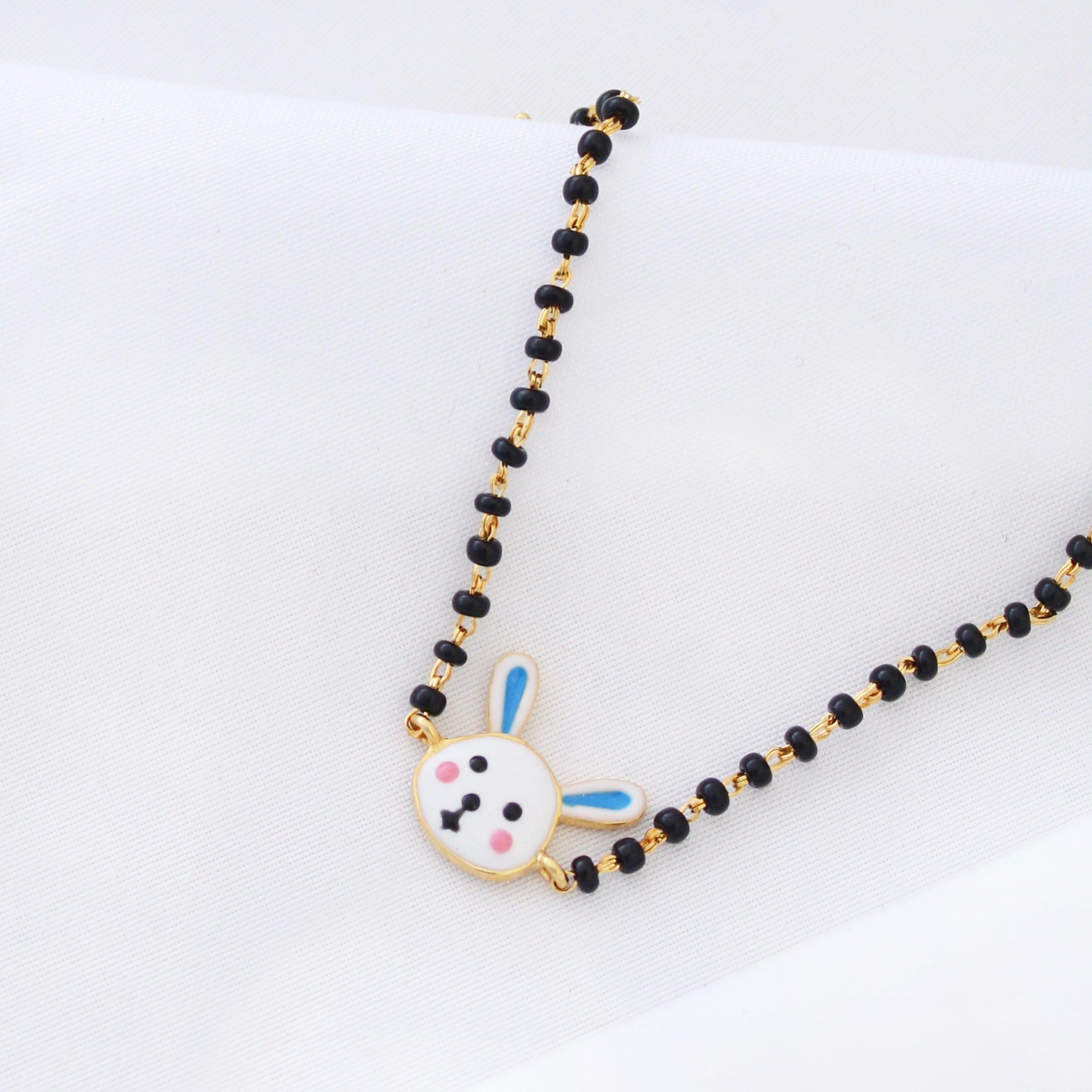 Being Bunny Blue Gold Nazariya for babies — BIS Hallmarked gold evil eye, by Rajasi Jindal