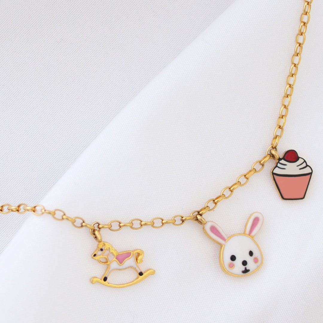 3 is a Charm Gold Bracelet