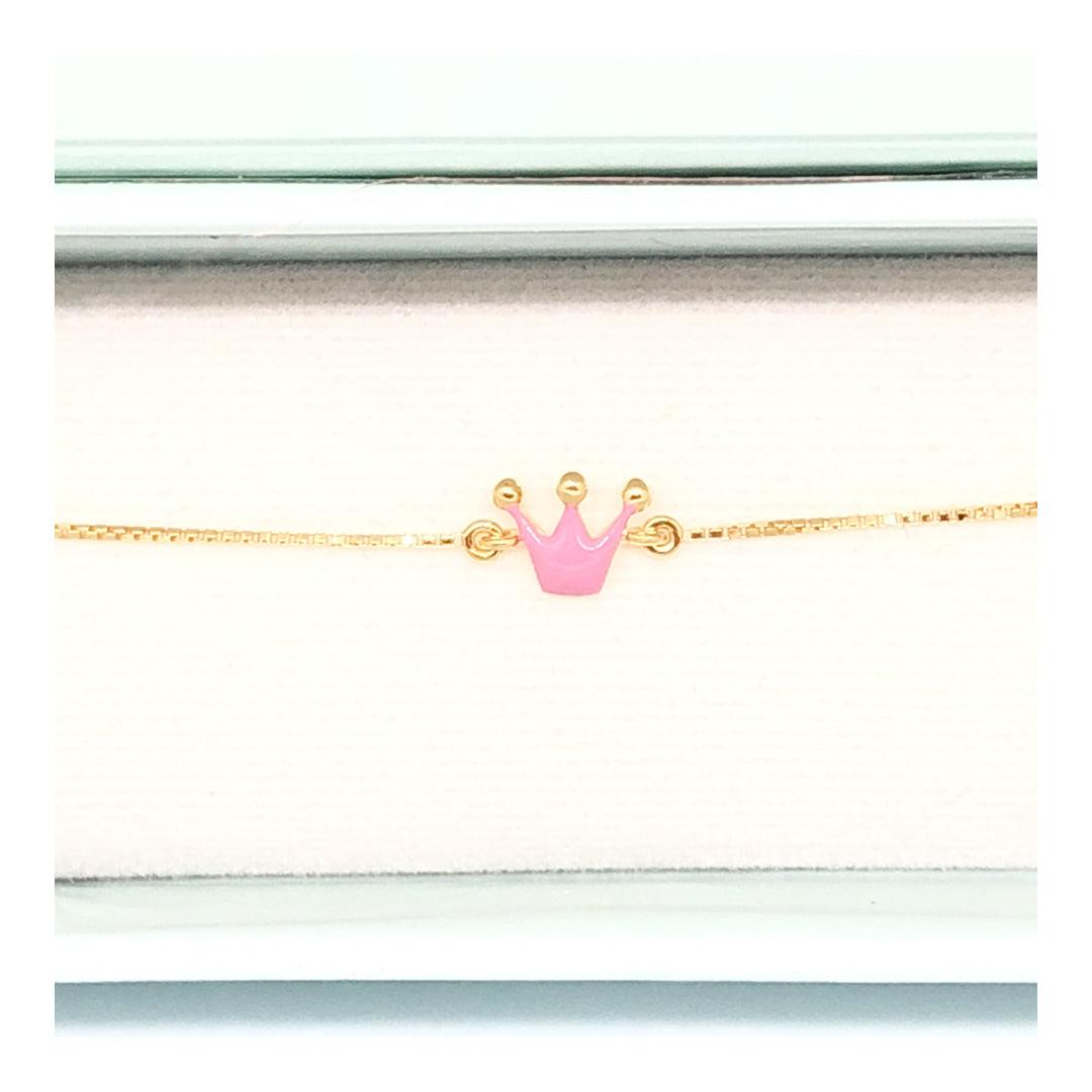 Pink Crown Gold Bracelet for babies and kids — BIS Hallmarked gold, by Rajasi Jindal