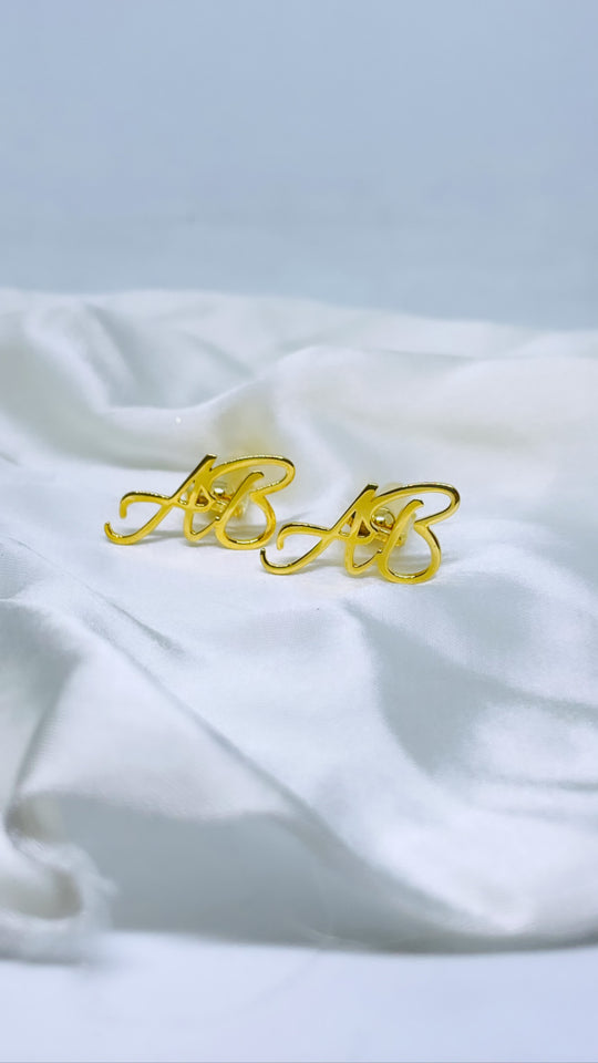 Initial Gold Cufflings