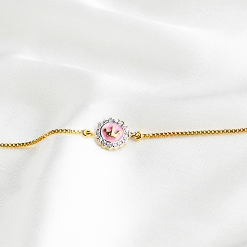 Pink Crown Diamond Bracelet for kids — BIS Hallmarked, by Rajasi Jindal