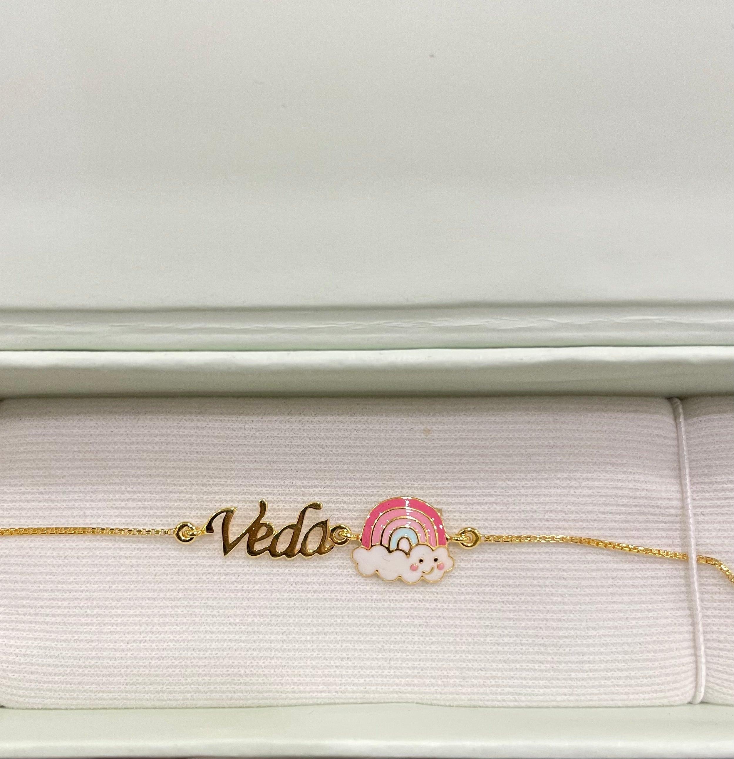 Name Customisation with Rainbow Bracelet