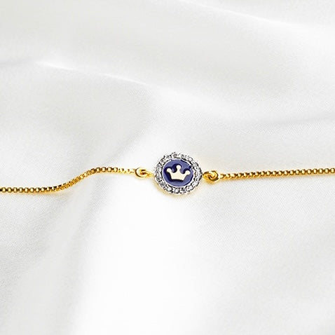 Blue Crown Diamond Bracelet for kids — BIS Hallmarked, by Rajasi Jindal