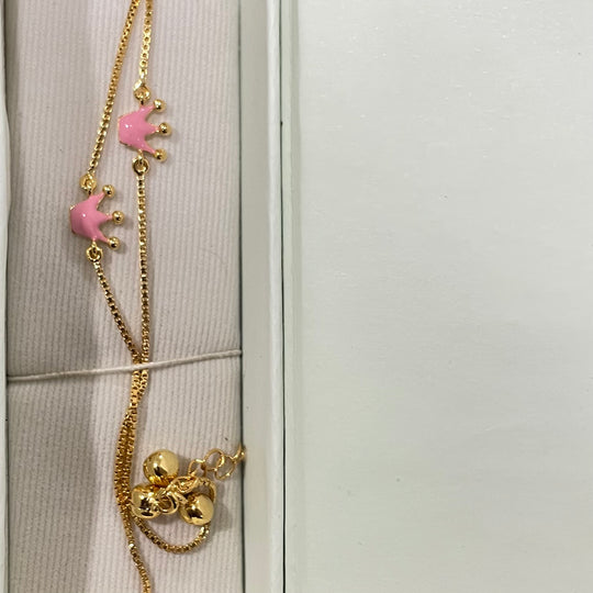 Crown Silver Payal PAIR