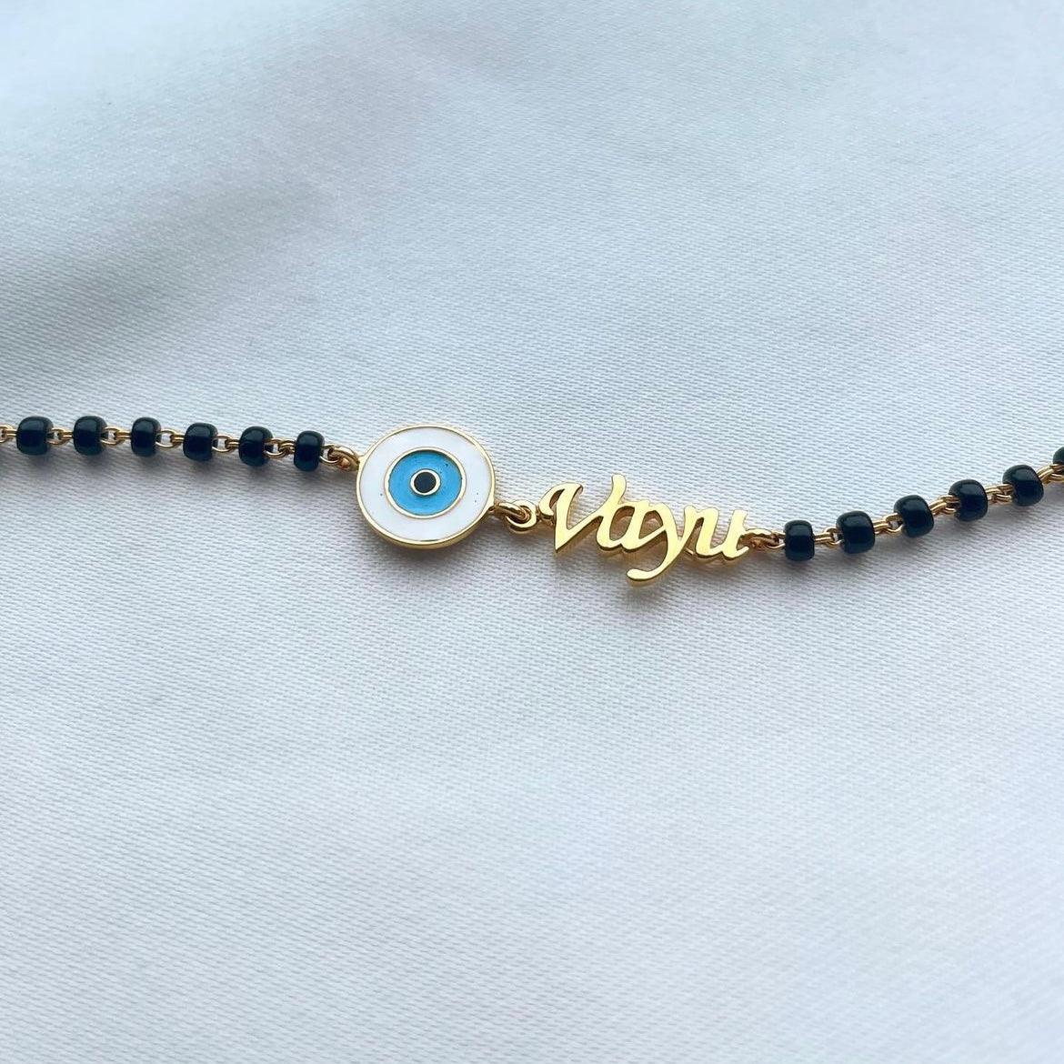 Name Customisation with Evil Eye Nazariya for babies — BIS Hallmarked, by Rajasi Jindal