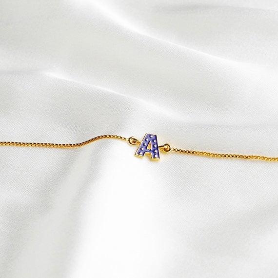 Encrusted Blue Initial Bracelet for babies and kids — BIS Hallmarked, by Rajasi Jindal