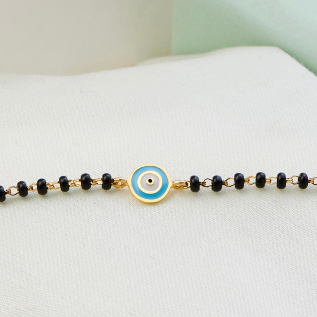Light Blue Evil Eye Silver Nazariya for babies — BIS Hallmarked 925 silver nazariya, by Rajasi Jindal